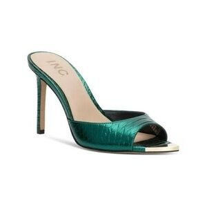 I.N.C Size 7.5 Emerald green slide sandals NW